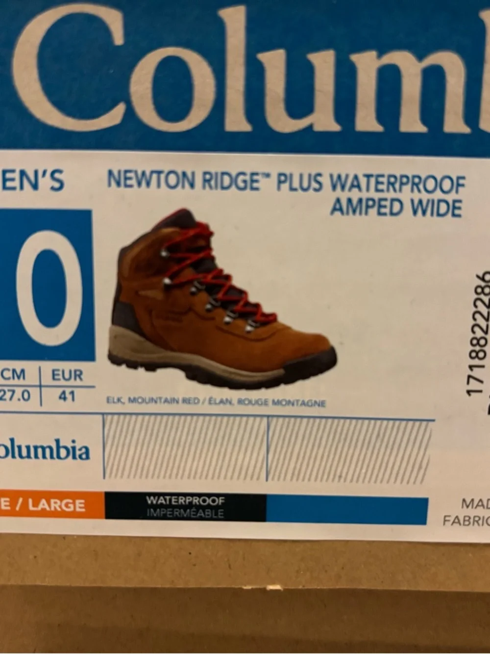 Columbia Newton Ridge Plus Waterproof Amped Wide Hiking Boots - Women’s 10W - Picture 7 of 7